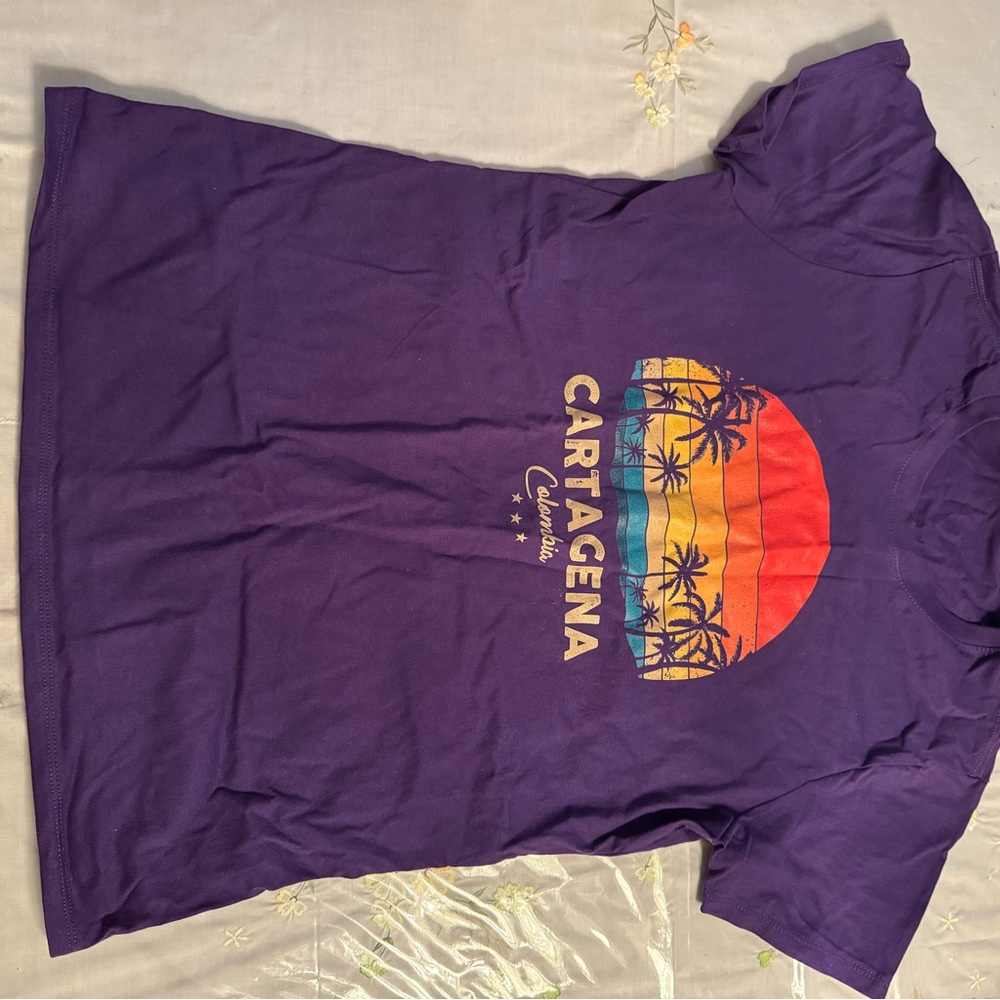 Purple Cartagena Graphic T-Shirt